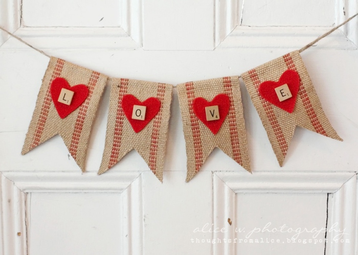 Rustic Valentine's Love Banner Finished